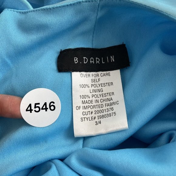 Y2K 2000s Baby Blue Satin Layer Open Back Halter Cinderella Fairy Mini Dress 4 S - Picture 8 of 8